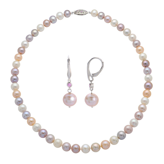 Sterling Silver Freshwater Pearl Set