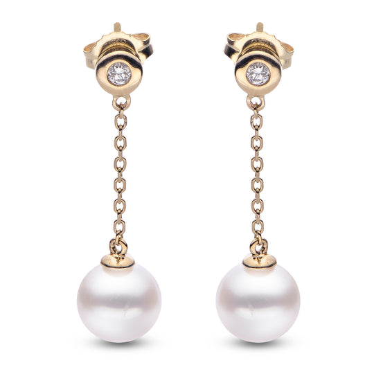 14KT Yellow Gold Freshwater Pearl Earring