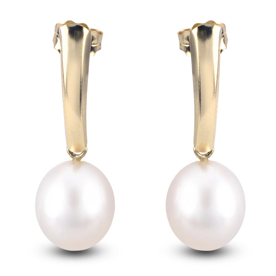 14KT Yellow Gold Freshwater Pearl Earring
