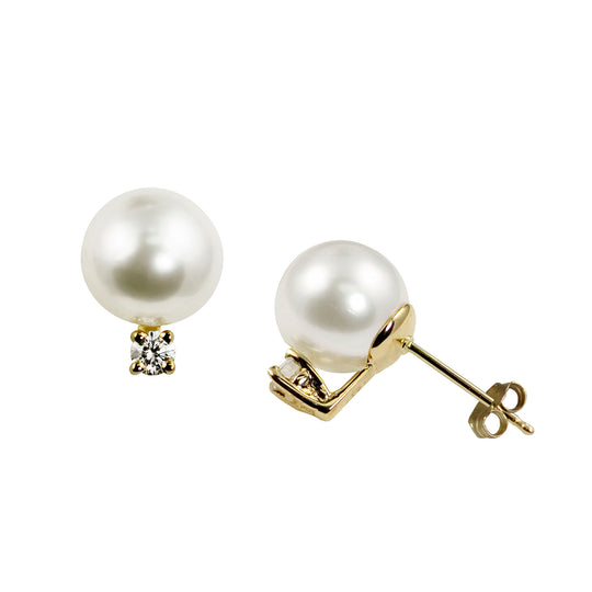 14KT Yellow Gold Akoya Pearl Earring
