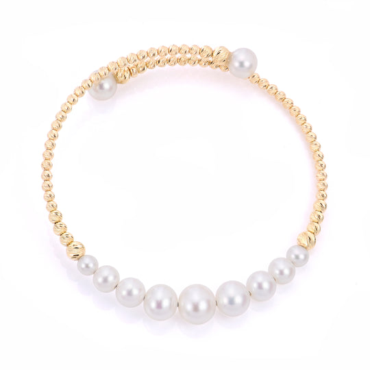 14KT Yellow Gold Freshwater Pearl Bracelet