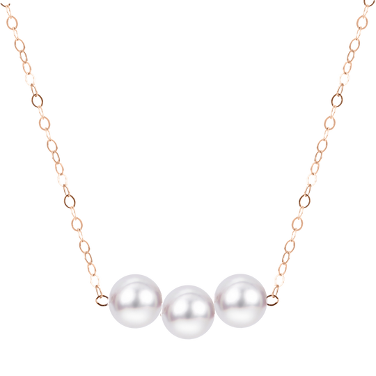 14KT Yellow Gold Akoya Pearl Necklace