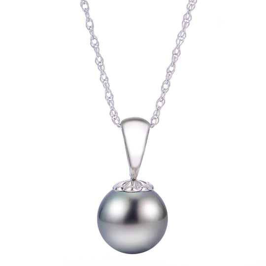 14KT Tahitian Pearl Pendant (Select Quality, Size & Gold Color)
