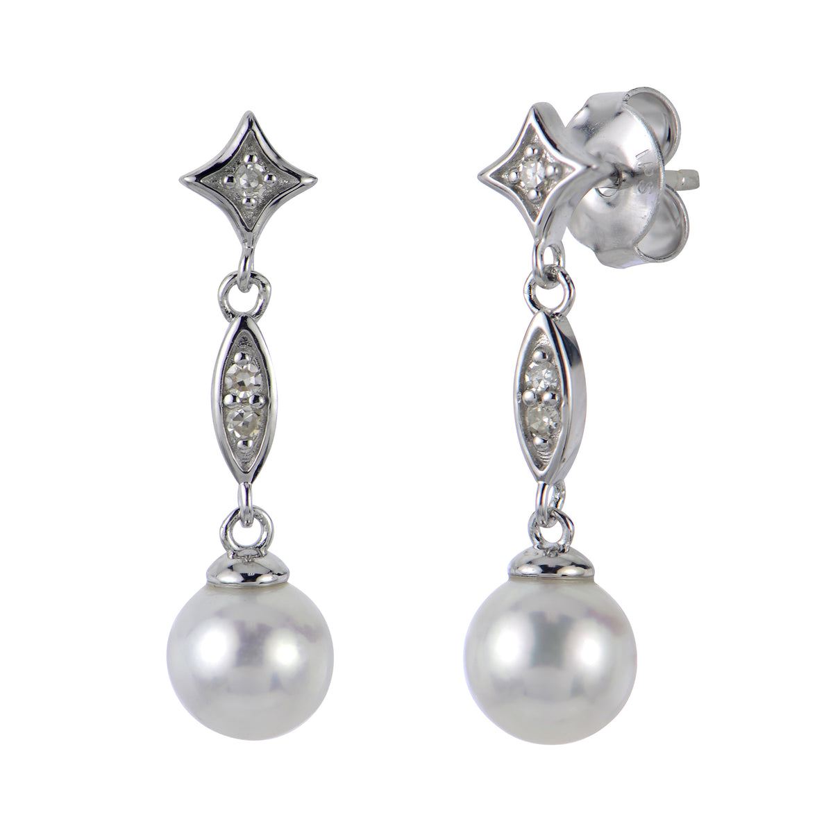 Sterling Silver Freshwater Pearl Earring