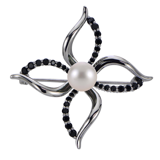Sterling Silver Freshwater Pearl Brooch