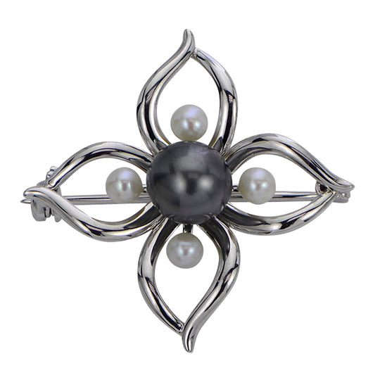 Sterling Silver Freshwater Pearl Brooch