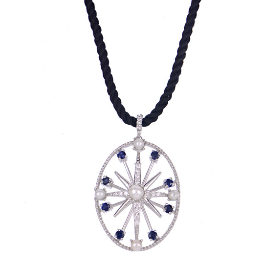 Sterling Silver Sapphire Necklace