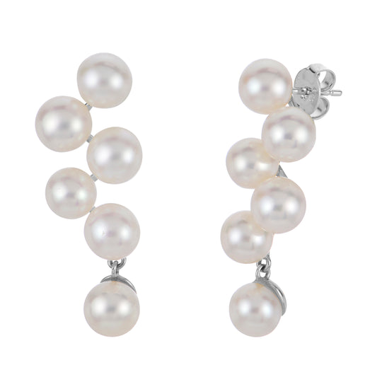 14KT White Gold Freshwater Pearl Earring
