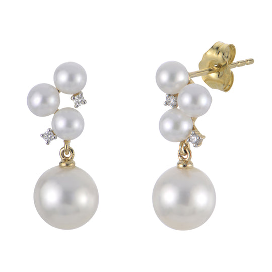 14KT Yellow Gold Freshwater Pearl Earring