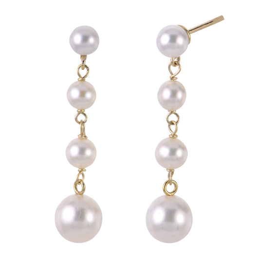 14KT Yellow Gold Freshwater Pearl Earring