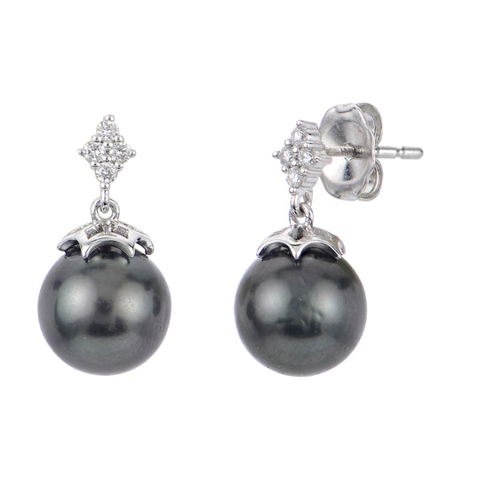 14KT Yellow Gold Tahitian Pearl Earring