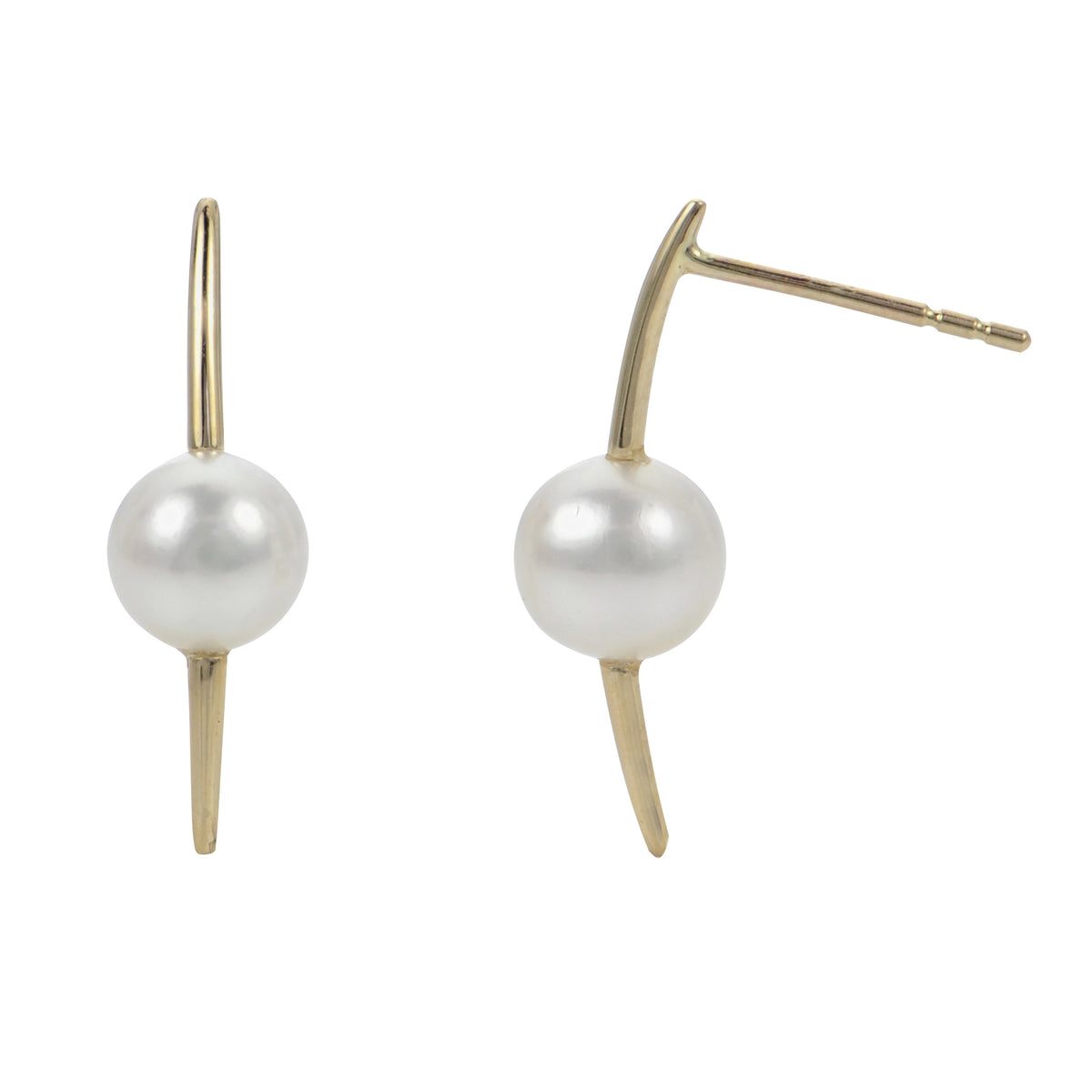 14KT Yellow Gold Akoya Pearl Earring