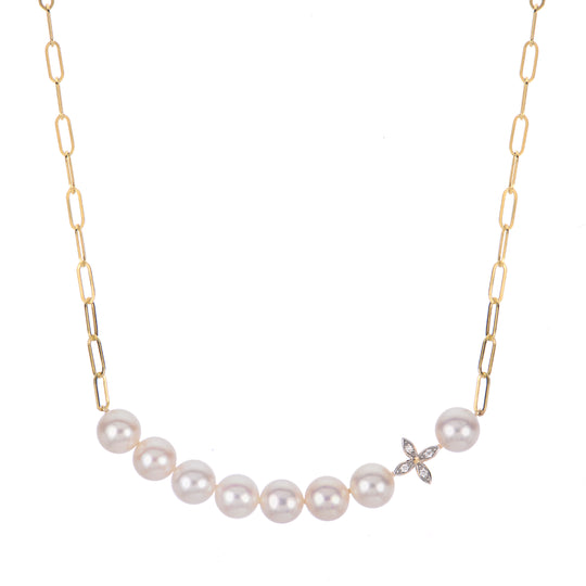 14KT Yellow Gold Freshwater Pearl Necklace