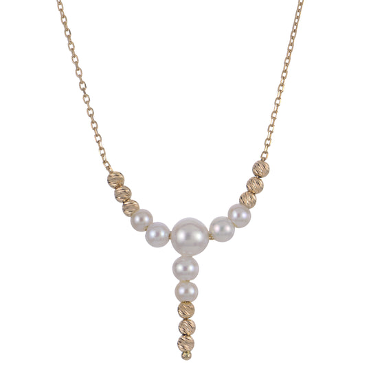 14KT Yellow Gold Freshwater Pearl Necklace