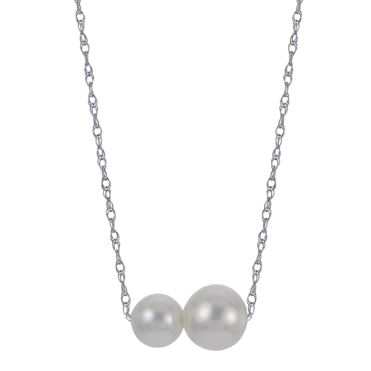 14KT White Gold Freshwater Pearl Necklace