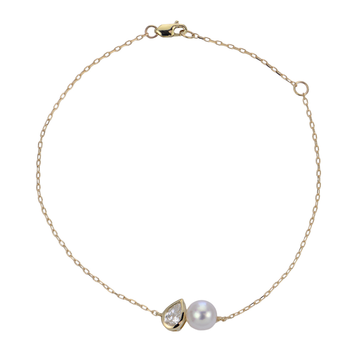 14KT Yellow Gold Akoya Pearl Bracelet