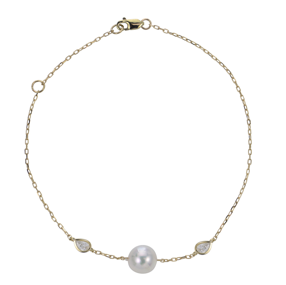 14KT Yellow Gold Akoya Pearl Bracelet