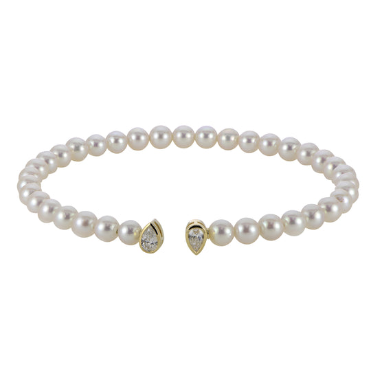 14KT Yellow Gold Akoya Pearl Bracelet