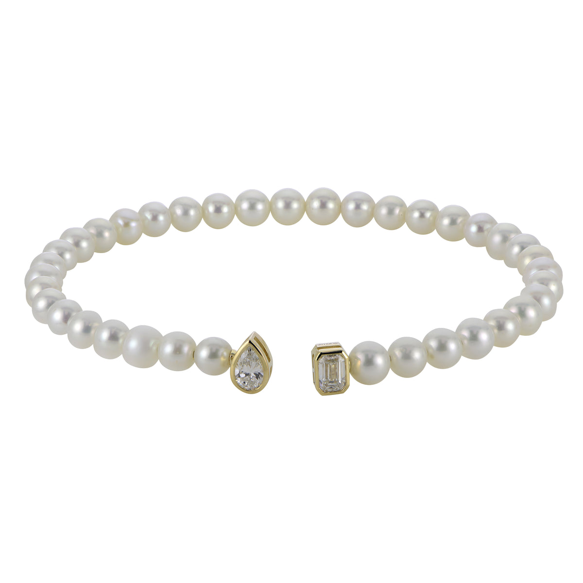 14KT Yellow Gold Freshwater Pearl & LGD Bracelet