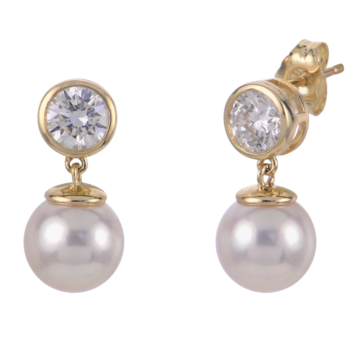 14KT Yellow Gold Akoya Pearl Earring
