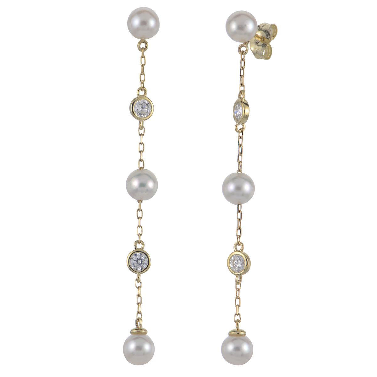 14KT Yellow Gold Akoya Pearl Earring