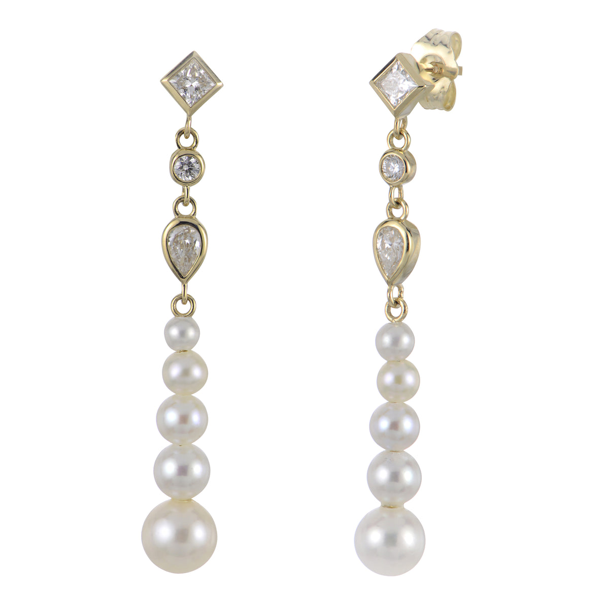 14KT Yellow Gold Freshwater Pearl Earring