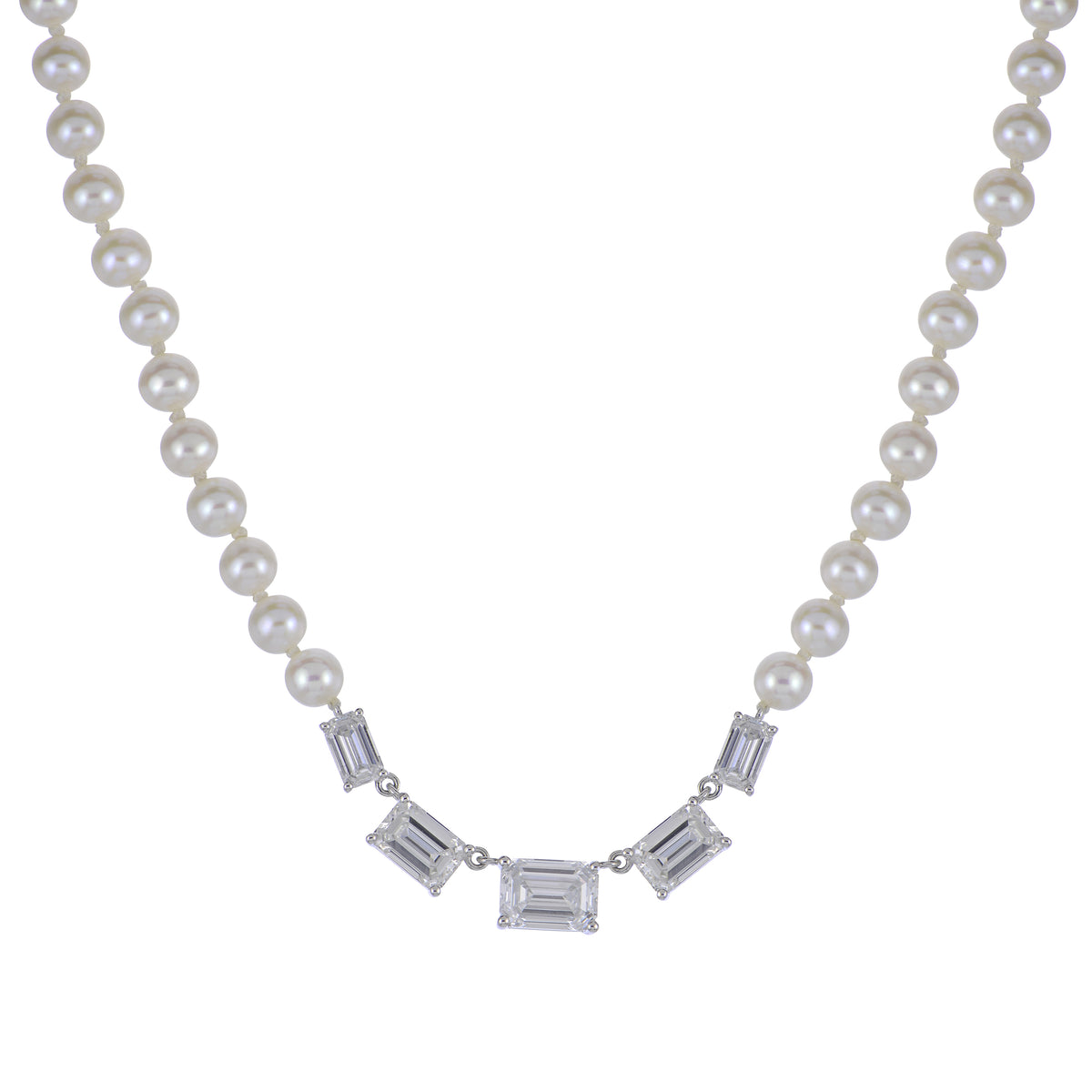 14KT White Gold Freshwater Pearl Necklace