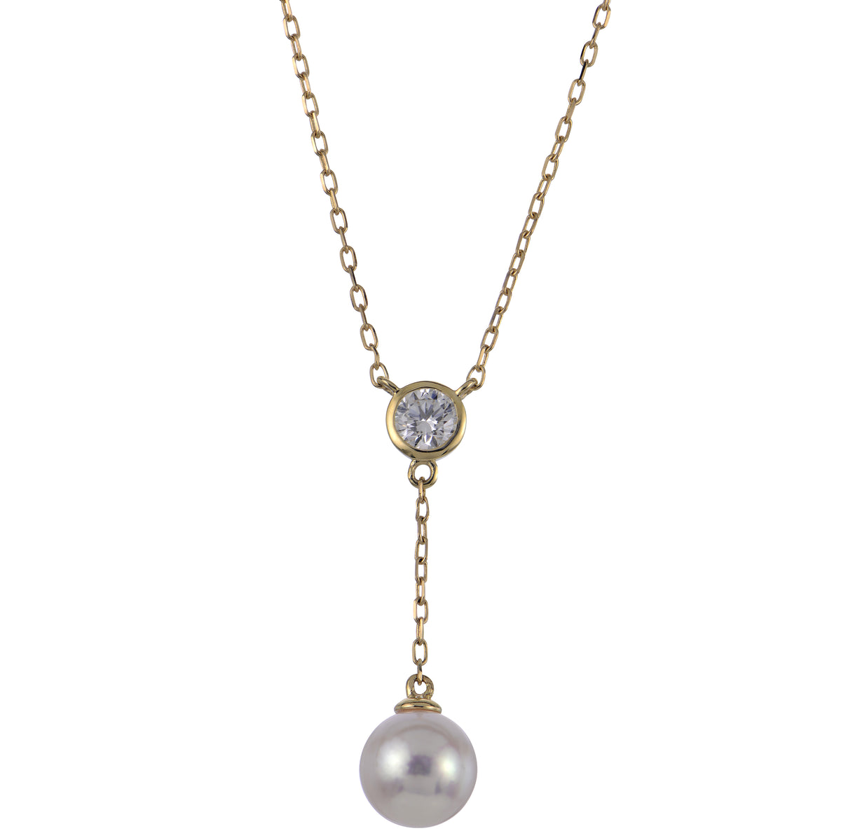 14KT Yellow Gold Akoya Pearl Necklace