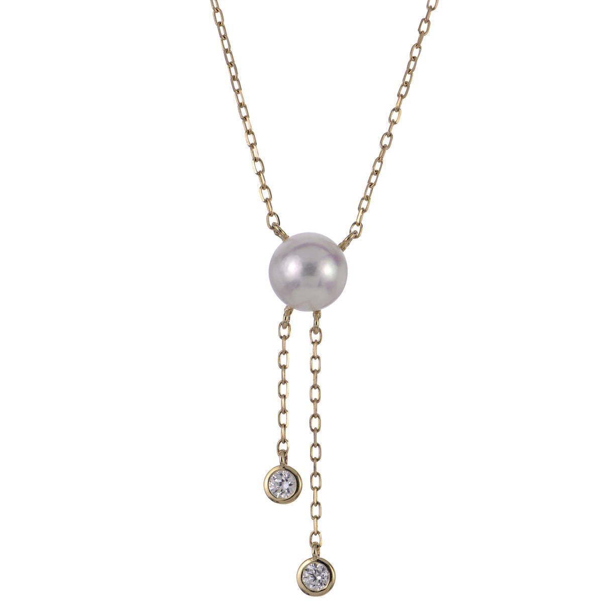14KT Yellow Gold Akoya Pearl Necklace