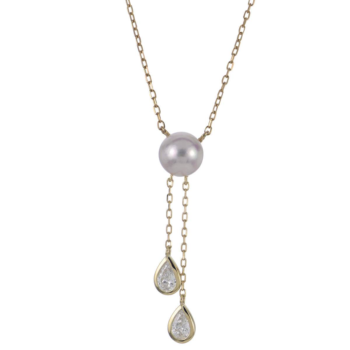 14KT Yellow Gold Akoya Pearl Necklace