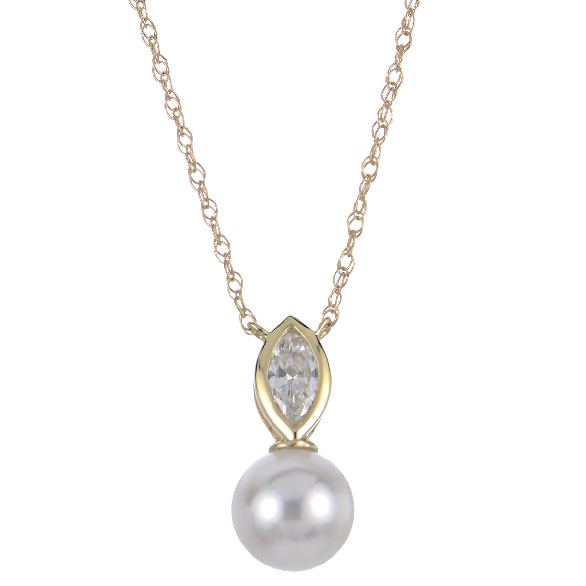 14KT Yellow Gold Freshwater Pearl Necklace