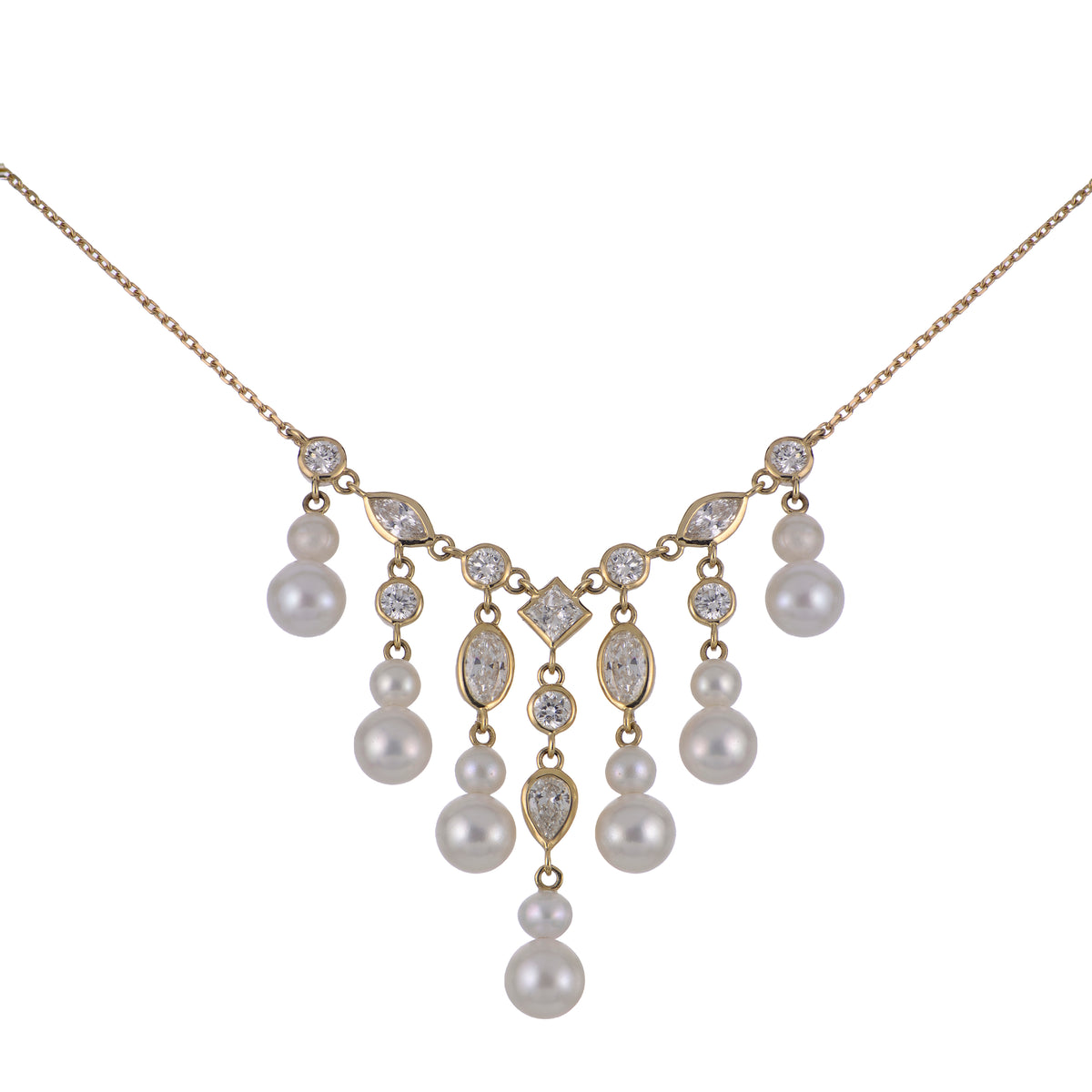 14KT Yellow Gold Freshwater Pearl Necklace