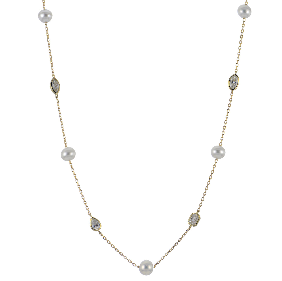 14KT Yellow Gold Freshwater Pearl Necklace