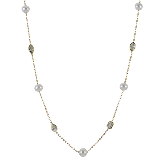14KT Yellow Gold Freshwater Pearl Necklace