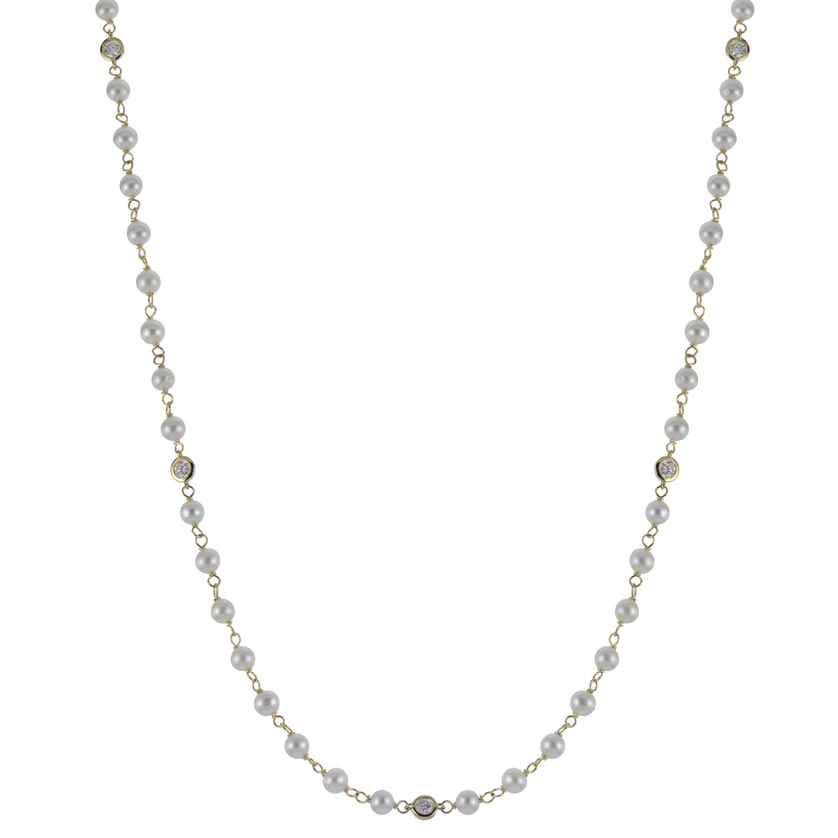 14KT Yellow Gold Freshwater Pearl Necklace
