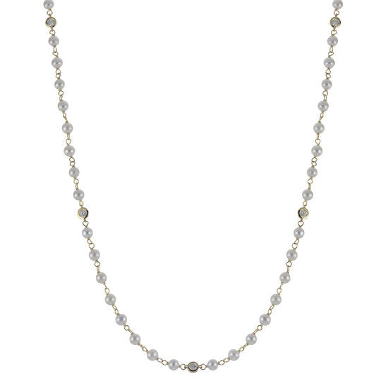 14KT Yellow Gold Freshwater Pearl Necklace