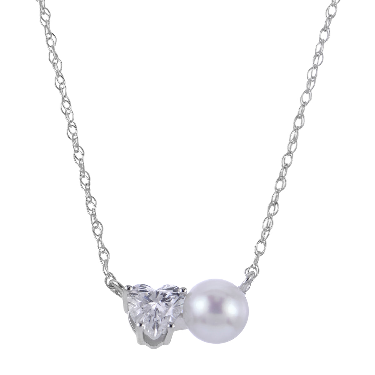 14KT White Gold Freshwater Pearl Necklace