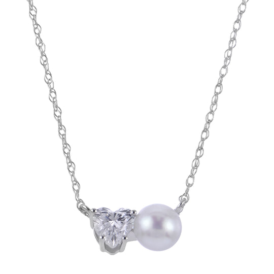 14KT White Gold Freshwater Pearl Necklace