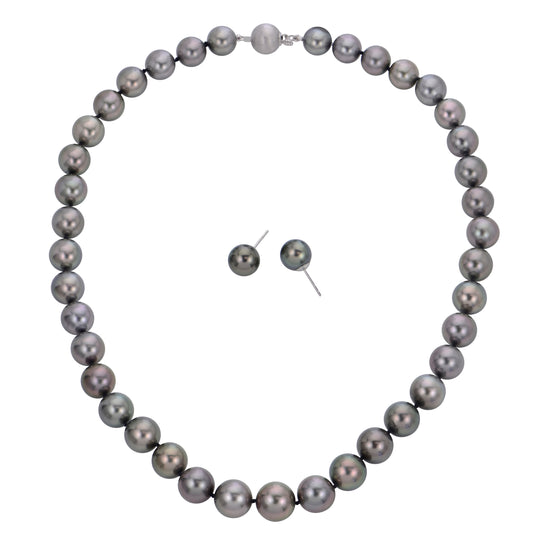14KT White Gold Tahitian Pearl Necklace