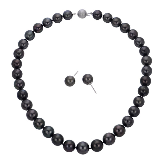 14KT White Gold Tahitian Pearl Necklace