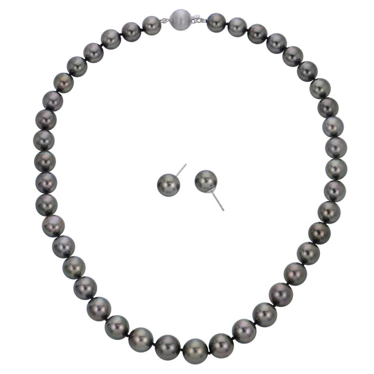 14KT White Gold Tahitian Pearl Necklace