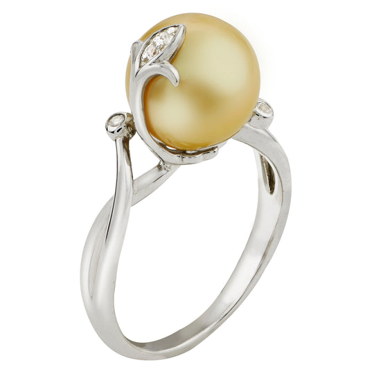 Sterling Silver Golden South Sea Ring