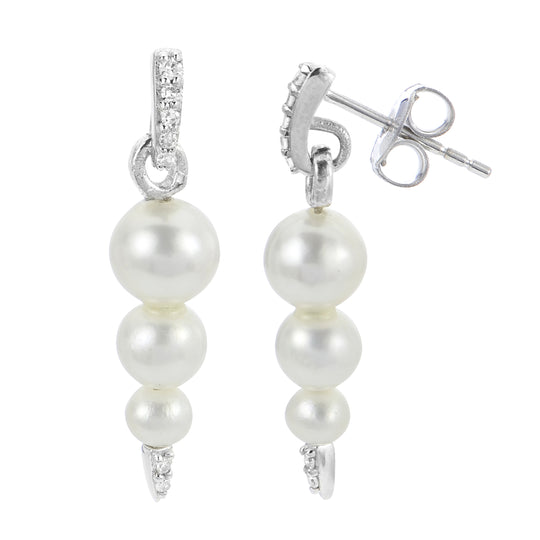 Sterling Silver Freshwater Pearl Earring