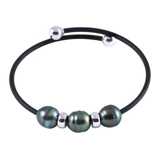 Sterling Silver Tahitian Pearl Bracelet
