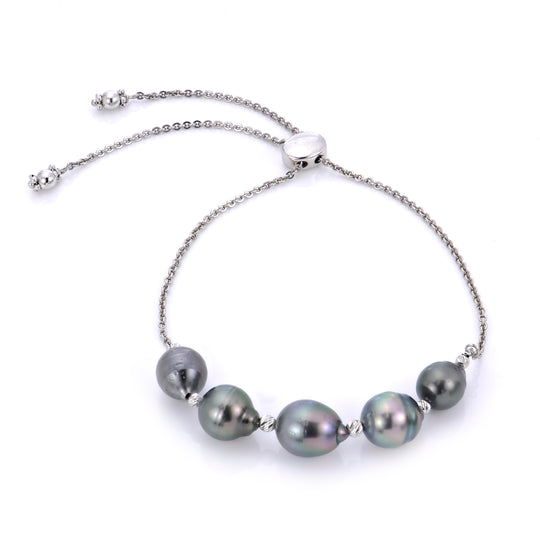 Sterling Silver Tahitian Pearl Bracelet
