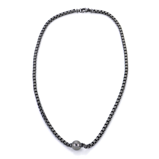 Sterling Silver Tahitian Pearl Necklace