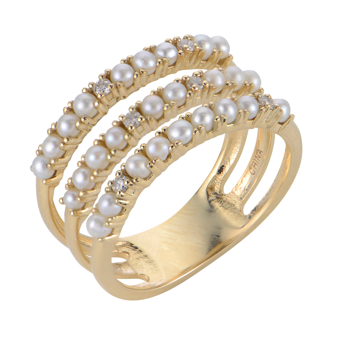 14KT Yellow Gold Freshwater Pearl Ring