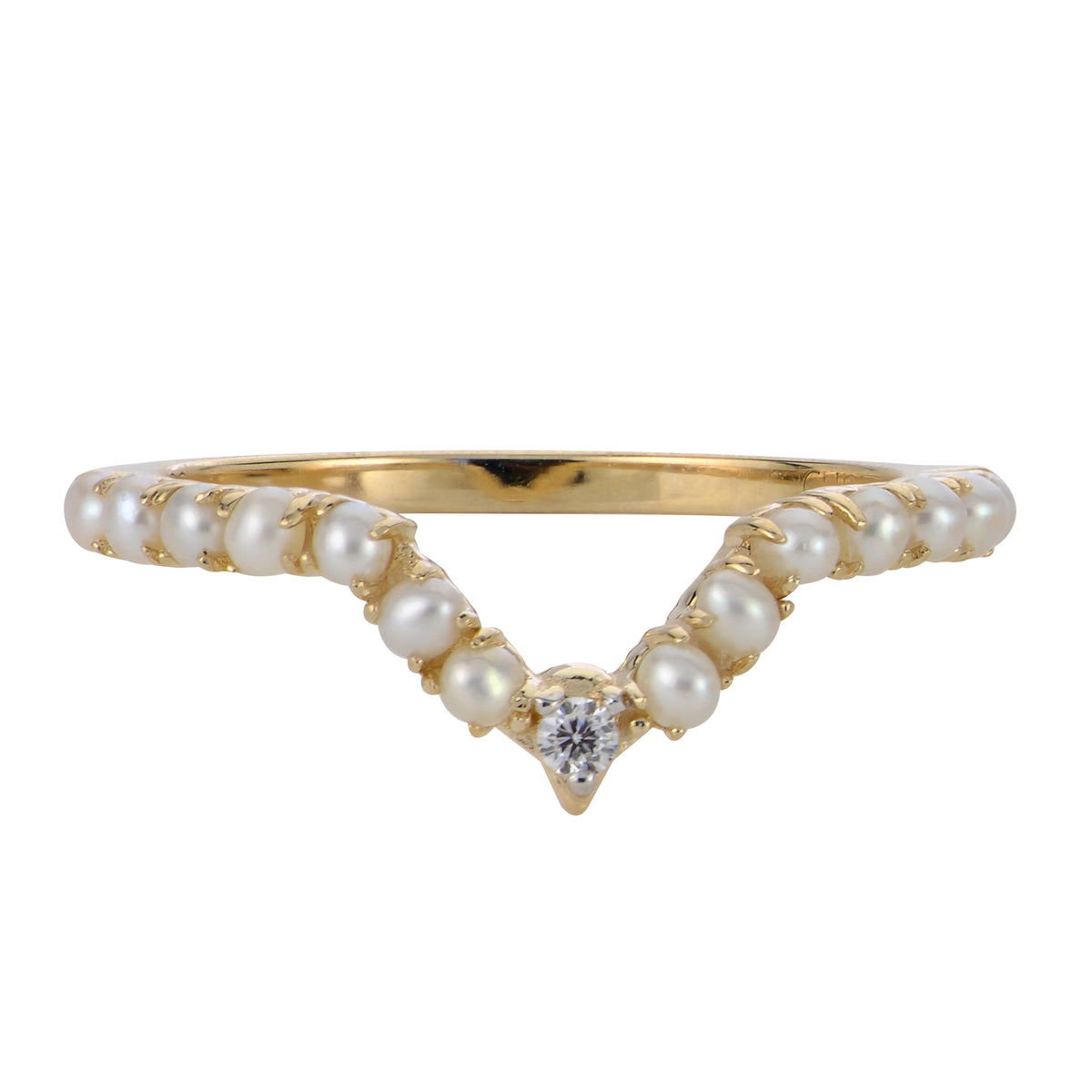 14KT Yellow Gold Freshwater Pearl Ring