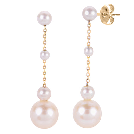14KT Yellow Gold Freshwater Pearl Earring