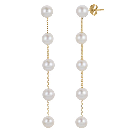 14KT Yellow Gold Freshwater Pearl Earring